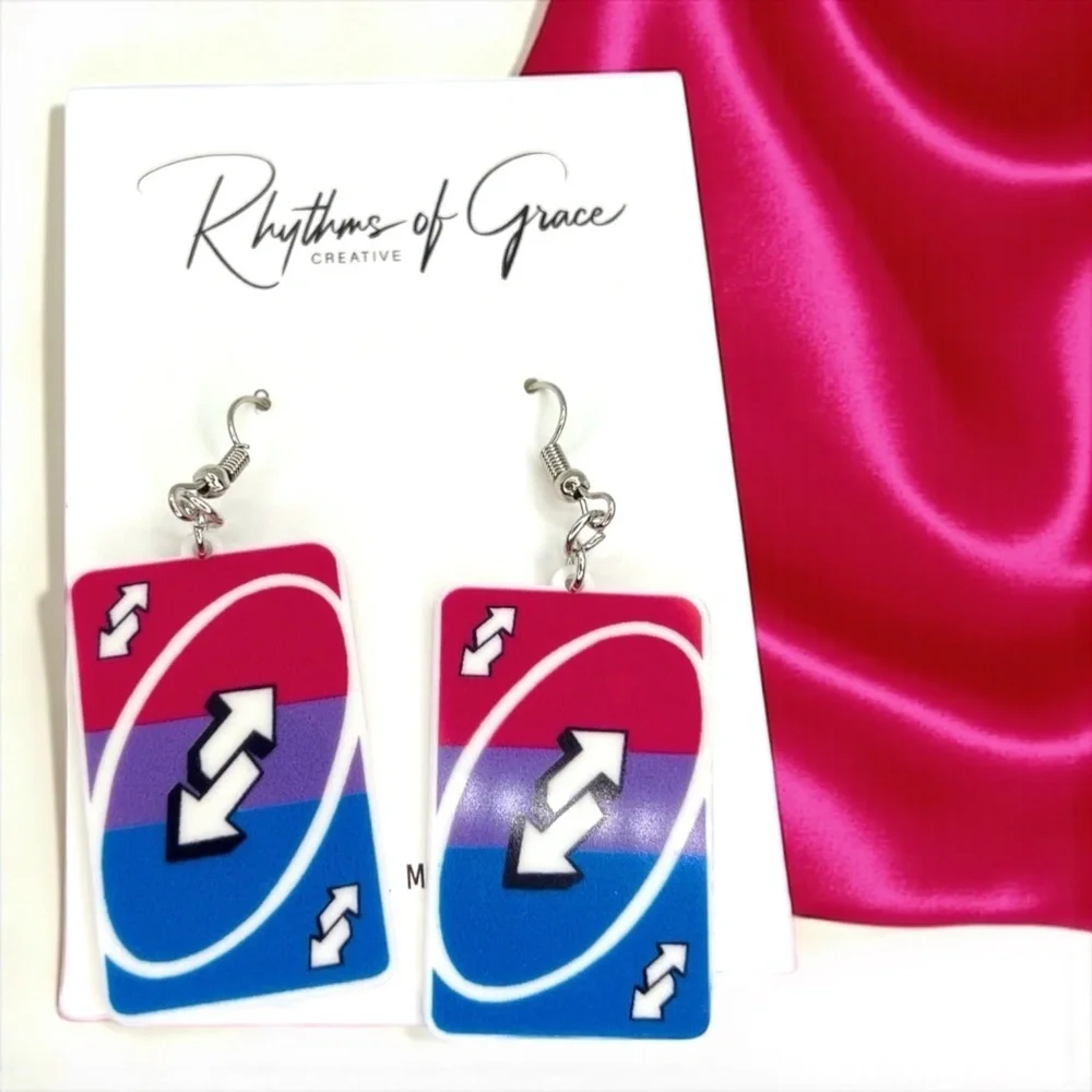 UNO-Forgettable Fun: Colorful Card Earrings That Deal Style! NWT Jewelry